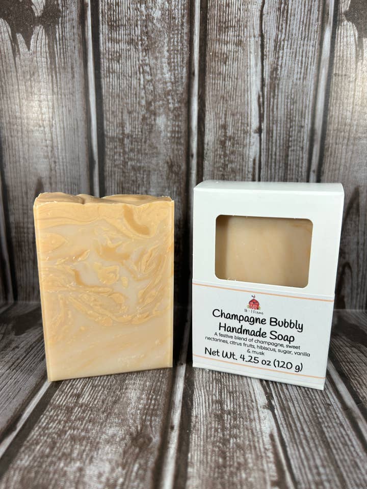Champagne Bubbly Handmade Soap for wholesale by B&T Farms Soap Company LLC