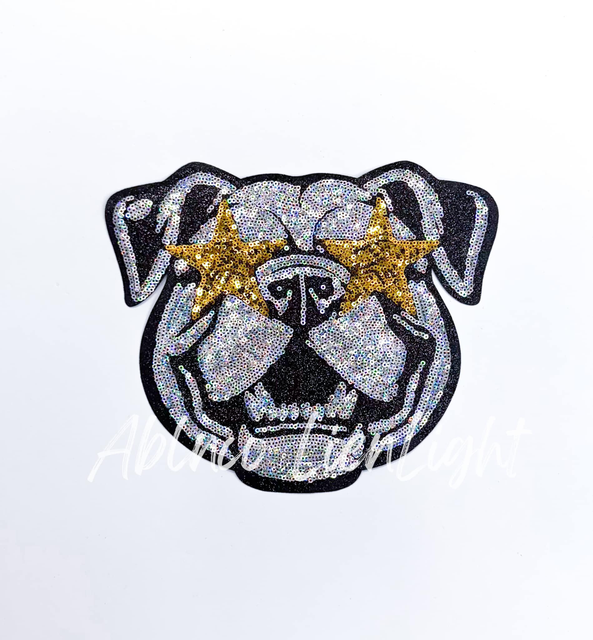 ABLNco - Wholesale Patch - Sequin Bulldog Mascot Gameday Patch