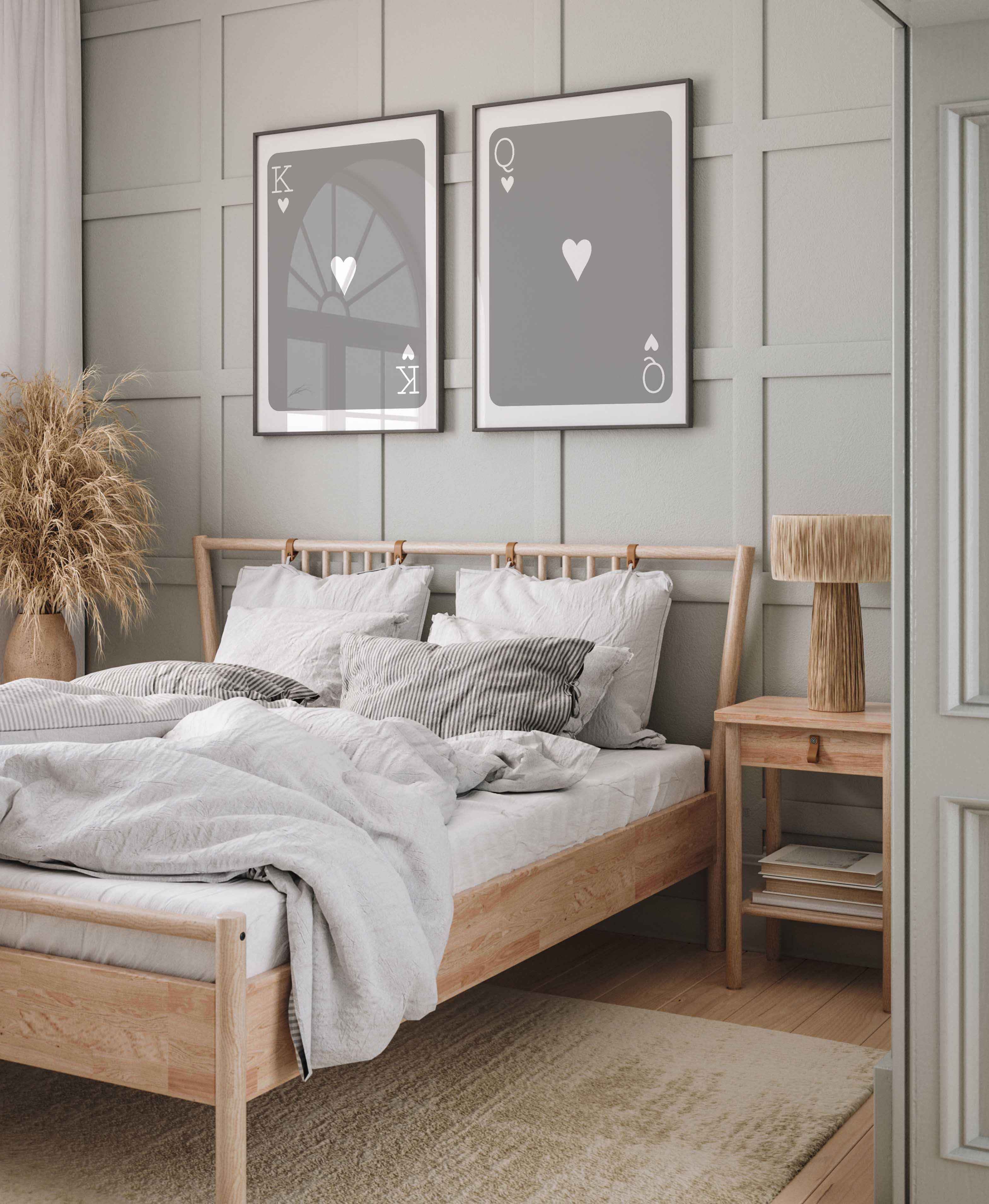 D'LUXE PRINTS - Wholesale Gallery Wall Set - King & Queen of Hearts – Modern Playing Card Print Set5