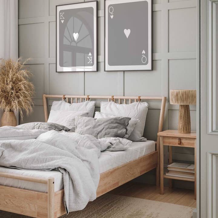 D'LUXE PRINTS - Wholesale Gallery Wall Set - King & Queen of Hearts – Modern Playing Card Print Set5