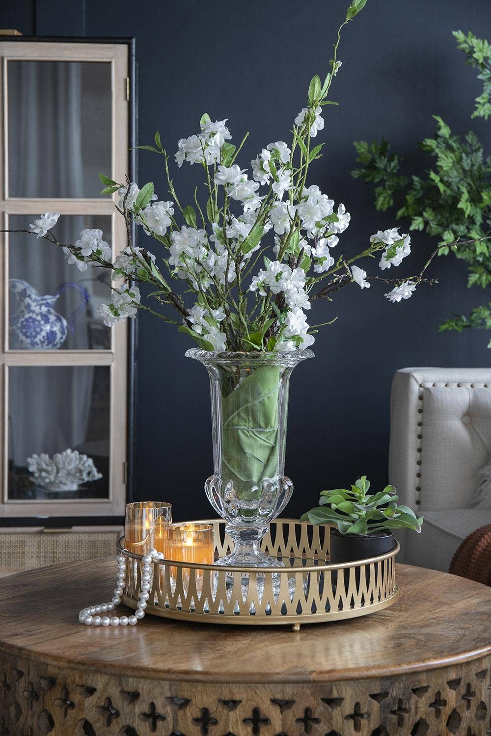 A&B Home Group Inc. - Vendita all'ingrosso Vasi - Vaso per fiori in vetro tradizionale D8,5x15" - Trasparente5