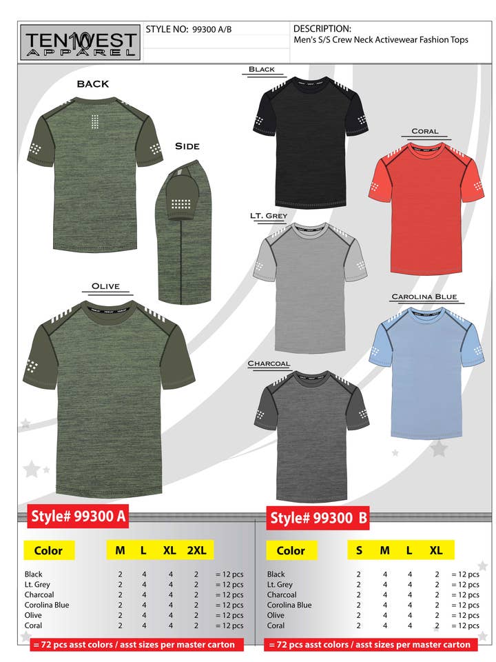 99300B for wholesale by Ten West Apparel