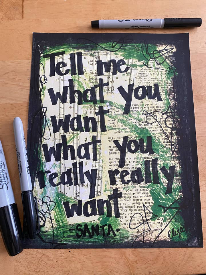 CHRISTMAS "Tell me what you want" for wholesale by Lexicon of Love Music Art