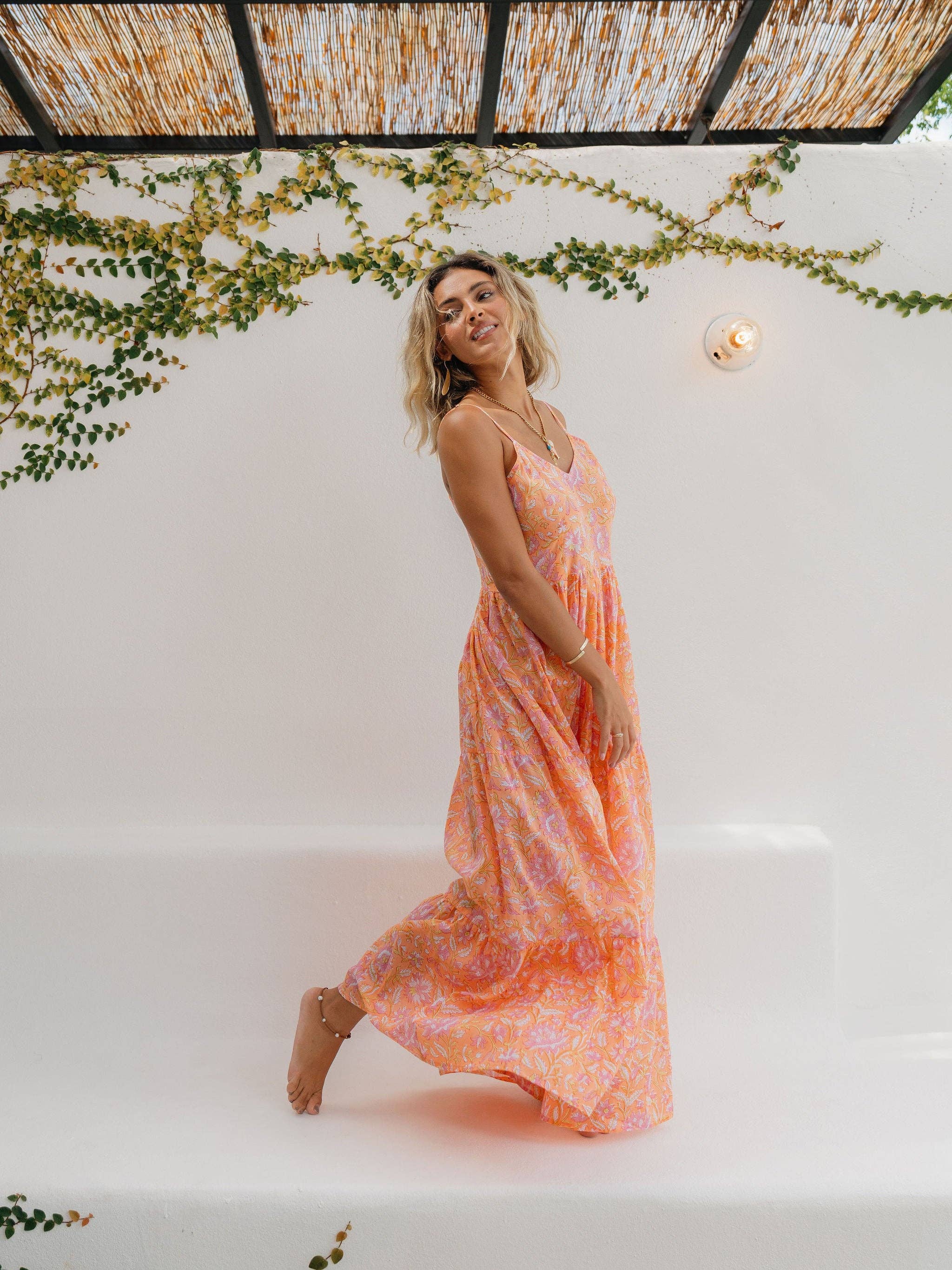 Guava Lane - Wholesale Dress - Women's - Mar y Sol Maxi Dress - Tangerine Sky2