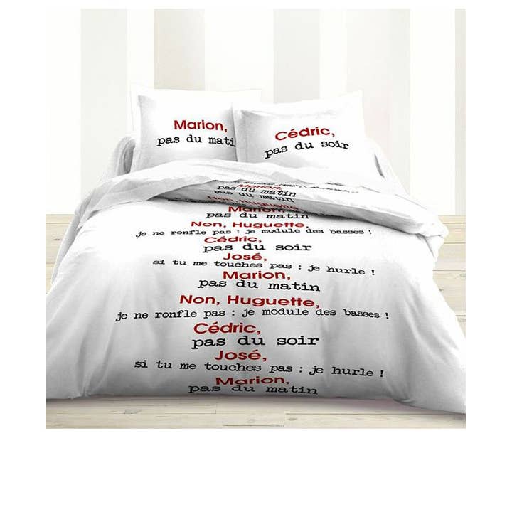 Cotton duvet cover set 220x240 Scene De Menage Script for wholesale by Housse De Rêve