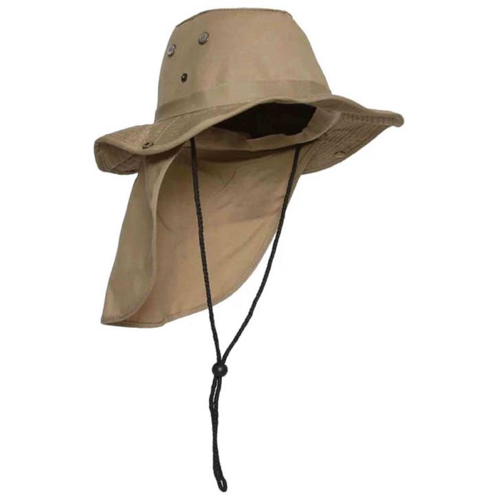 HALLEE - Wholesale Boater Hat - Unisex - Boonie Hat with Neck Flap - Assorted3