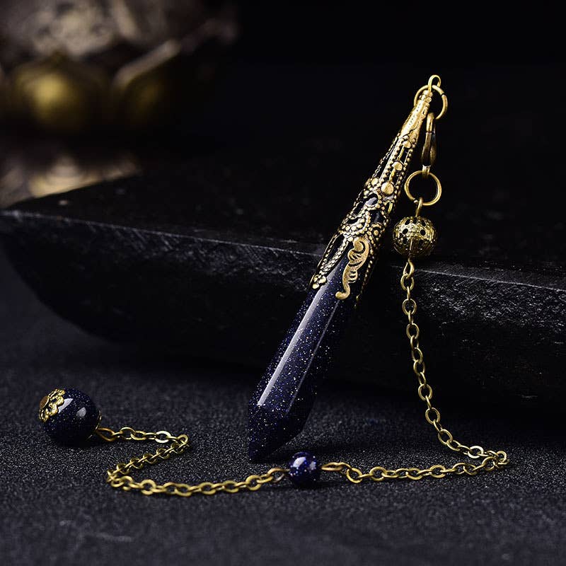 Gemcohub – Großhandel Spiritueller Stein/Kristall – Buntes Pendel aus natürlichem Kristallstein in Hexagon-Form24