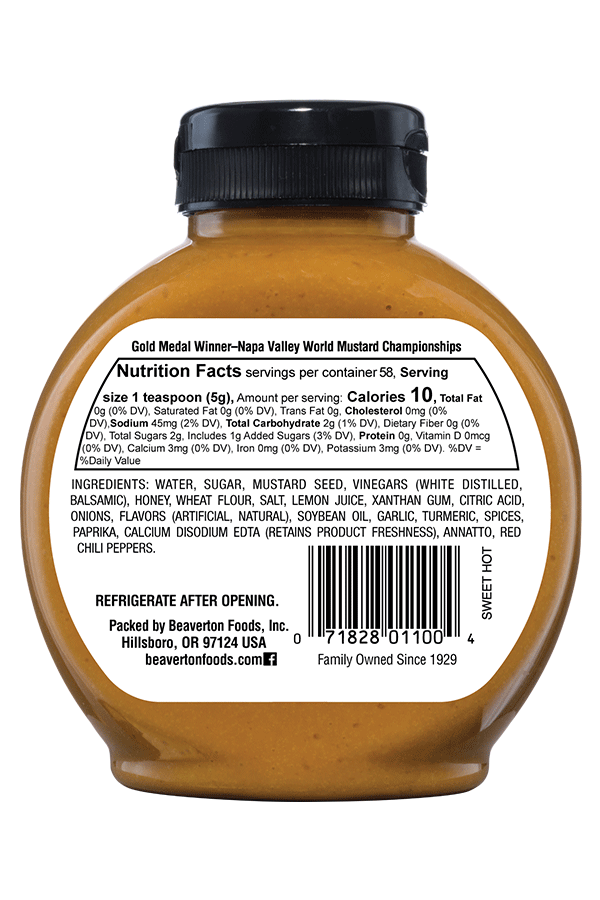 Beaverton Foods - Wholesale Mustard - Inglehoffer Sweet Hot Mustard 10.25oz1