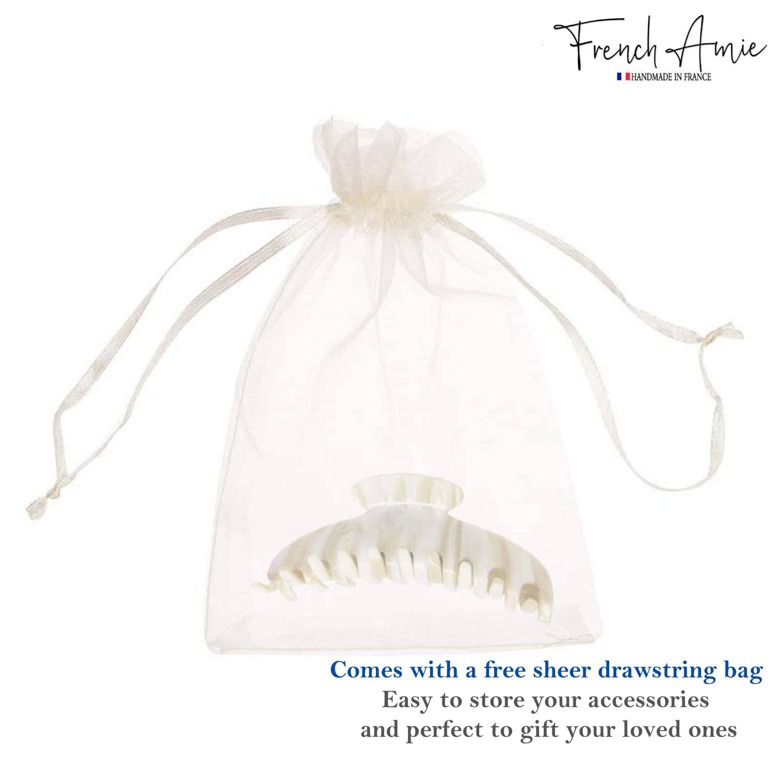 Parcelona - Wholesale Hair Clip - Women's - French Amie Contour Large 4 ¾” Celluloid Handmade Jaw Hair Claw Clip for Women22