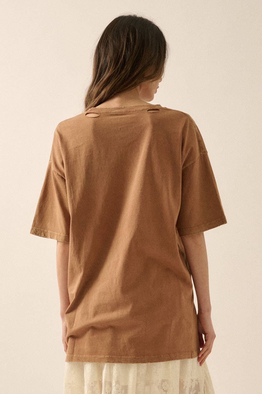 TOFFEE Vintage Dog Portrait Distress Oversize Graphic Tee for wholesale on Faire5