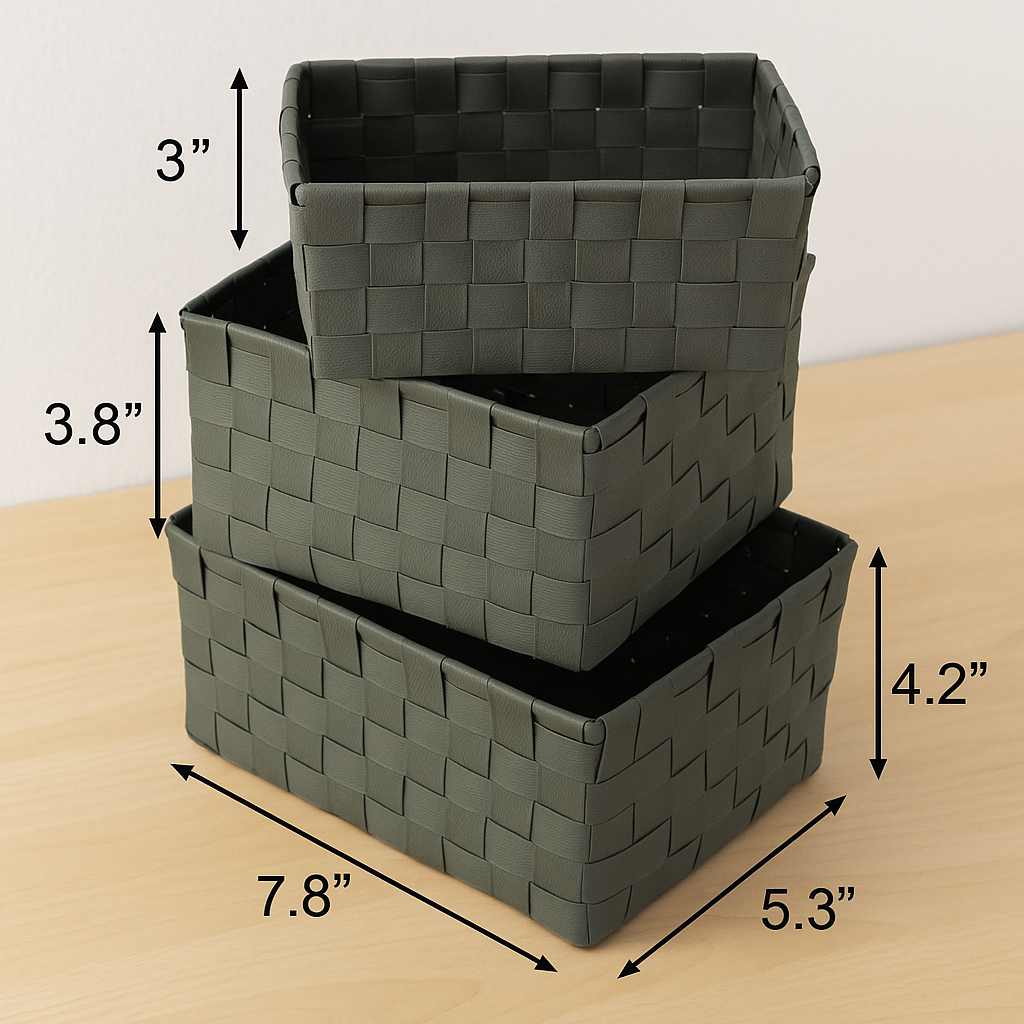 Evideco French Home Goods - Wholesale Basket - White Checkered Woven Baskets Set of 35