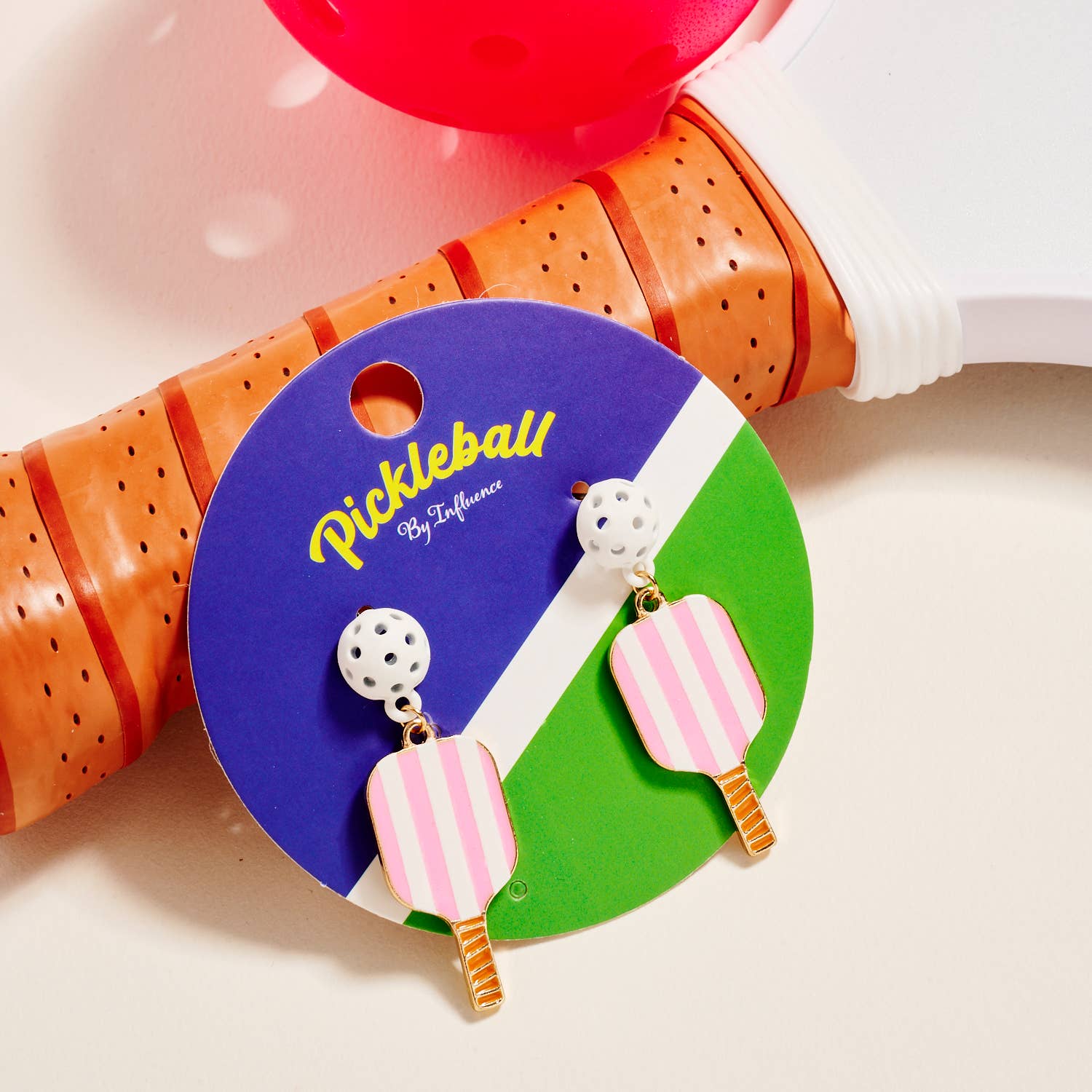 Designature New York - Wholesale Dangle Earrings - Sports Pickleball Enamel Pattern Post Earrings5