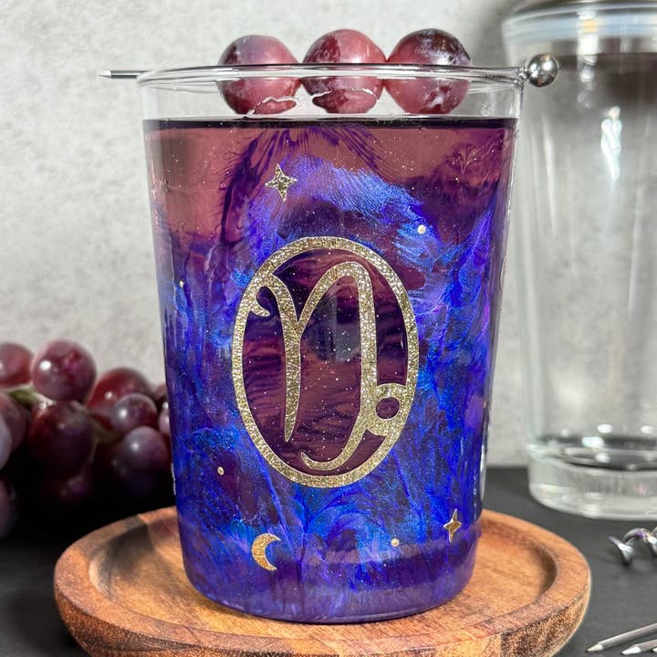 Capricorn Tumbler Glass for wholesale by Madison Marti Designs