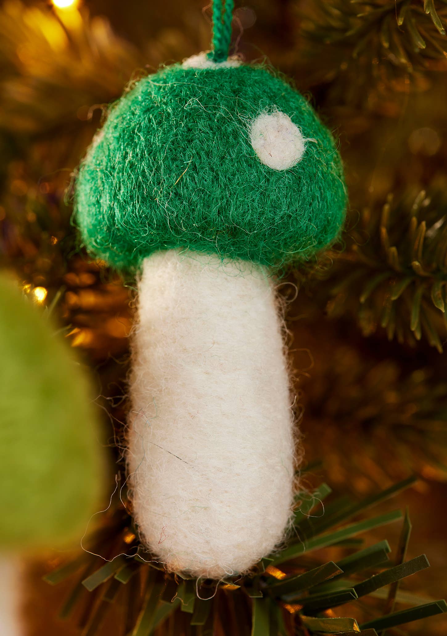 Namaste - Vendita all'ingrosso Decorazione natalizia - Set di 5 decorazioni a forma di fungo in feltro2