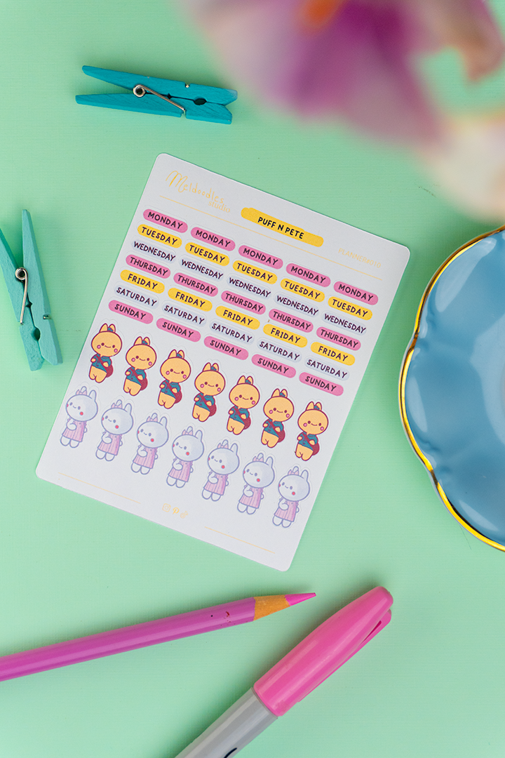 Meldoodles - Wholesale Stationery/Notecard Set - Puff & Pete Small Stationery Gift Set2