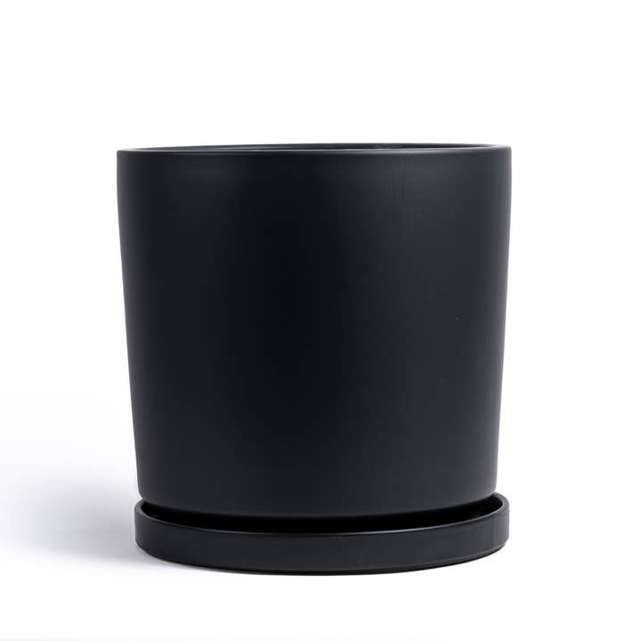 Momma Pots - Wholesale Plant Pot - 8.5"+10.5"+12.5" Cylinder Pots w/ Water Saucers (1pc each) 8