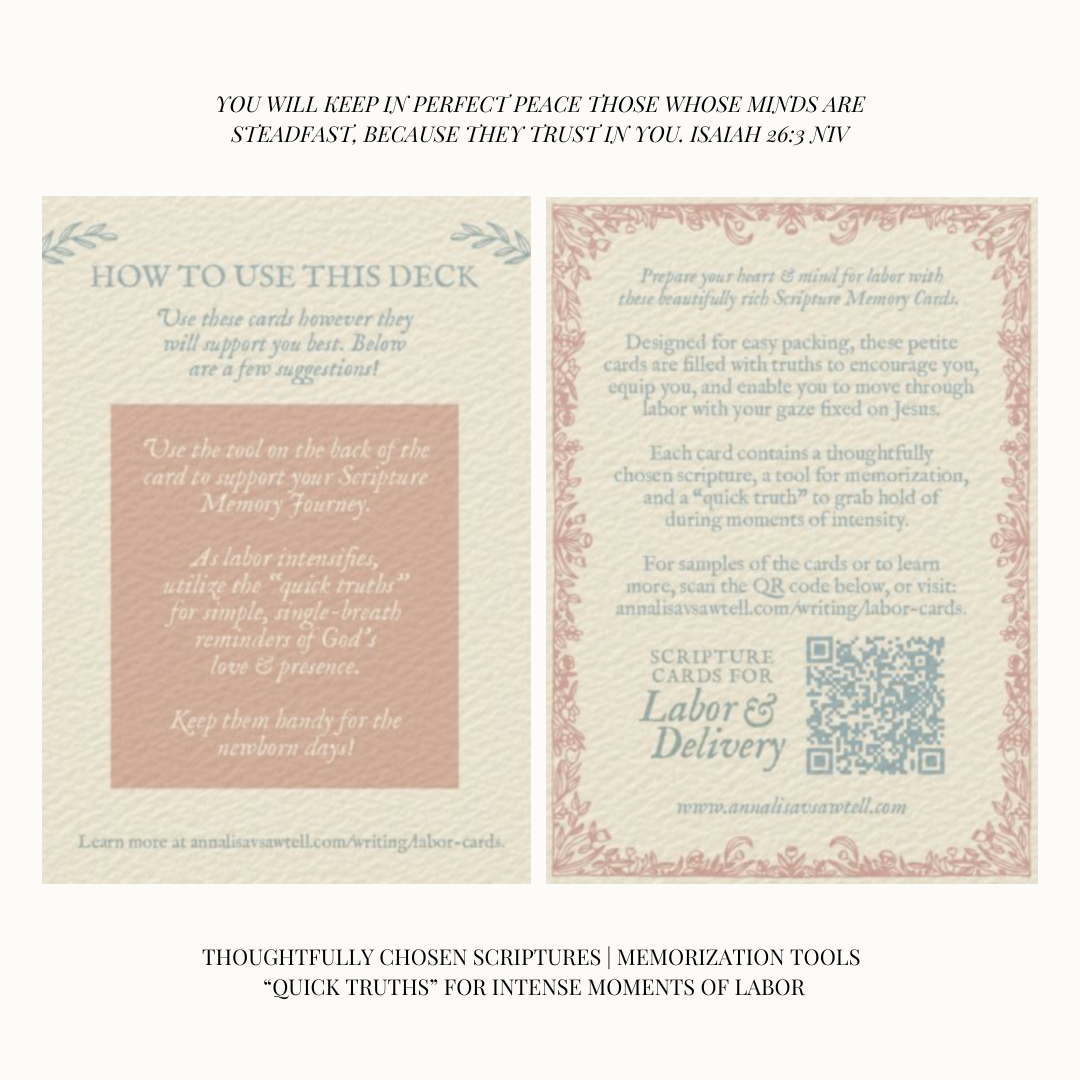 annalisa v. sawtell - Wholesale Stationery/Notecard Set - Scripture Cards for Labor & Delivery (Set of 20) | Christian4