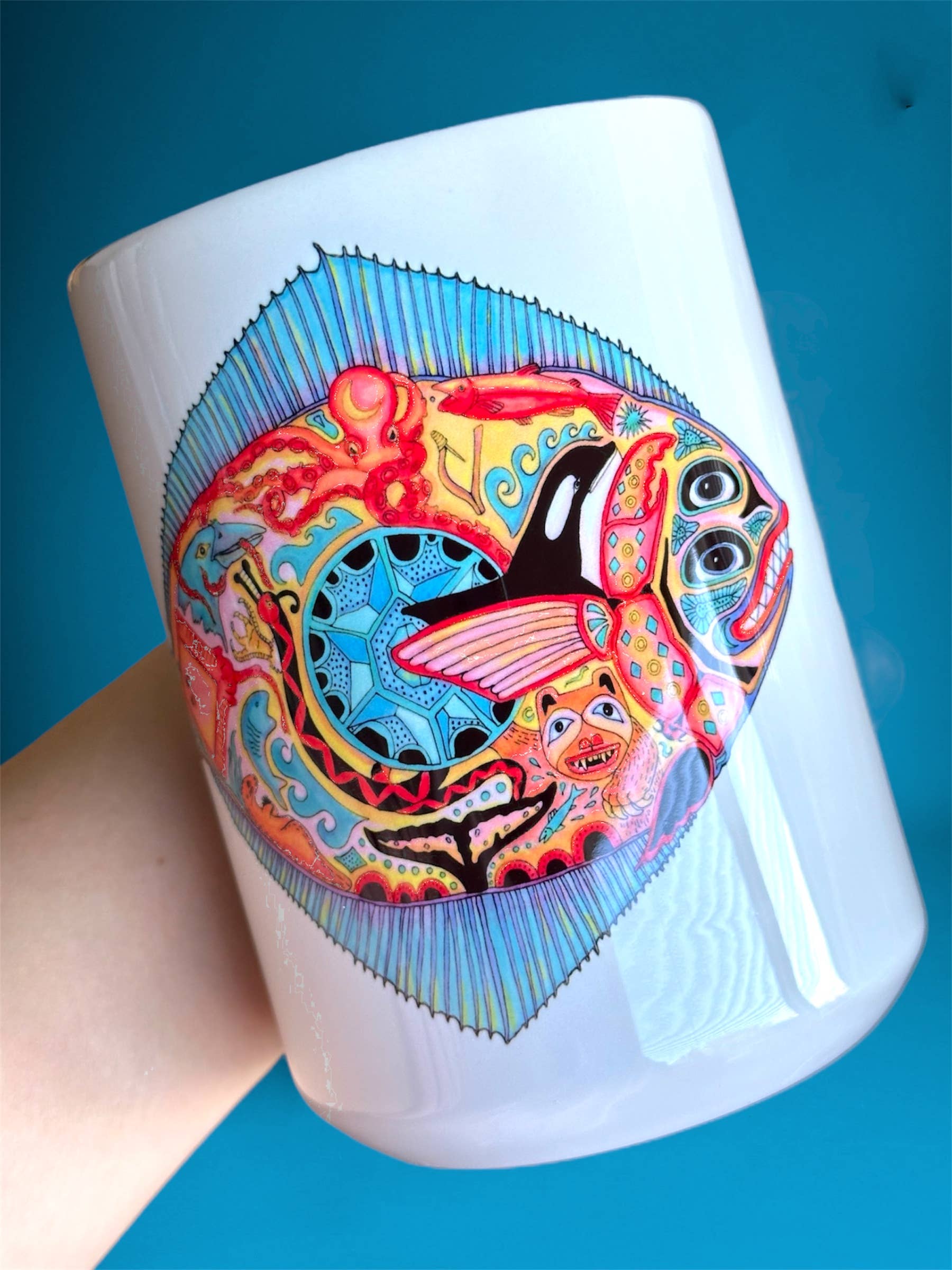 EarthArt International – wholesale Coffee mug – Halibut 15 oz Mug3