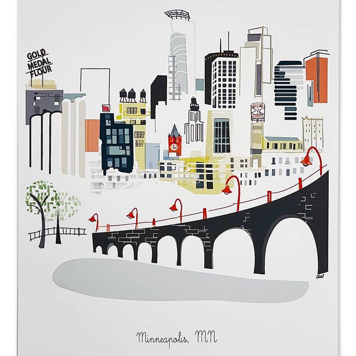 Albie Designs - Wholesale Art Print - Minneapolis, MN City Print