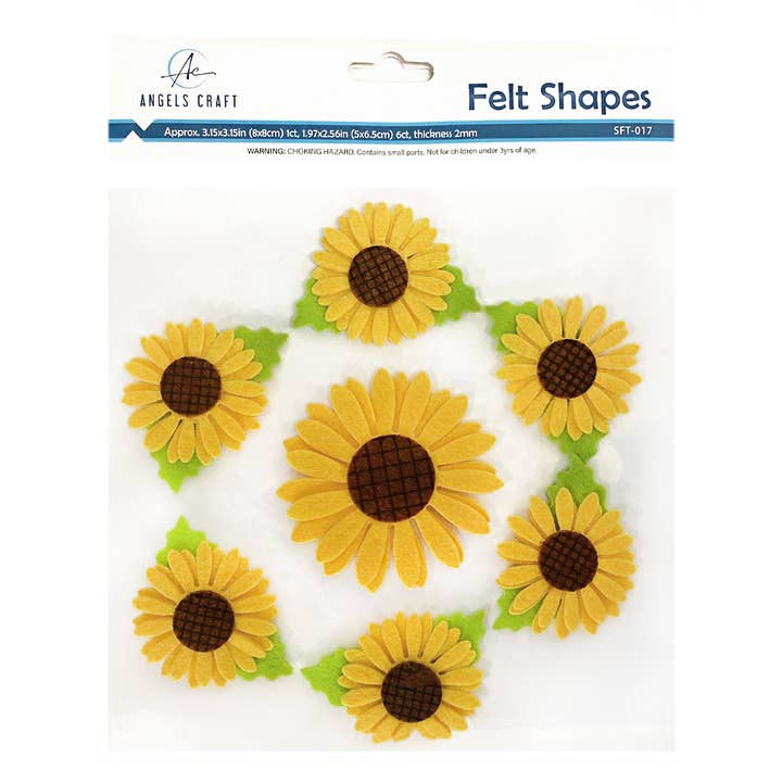 Filt Shapes - Solros, 7-ct för wholesale av Angels Craft