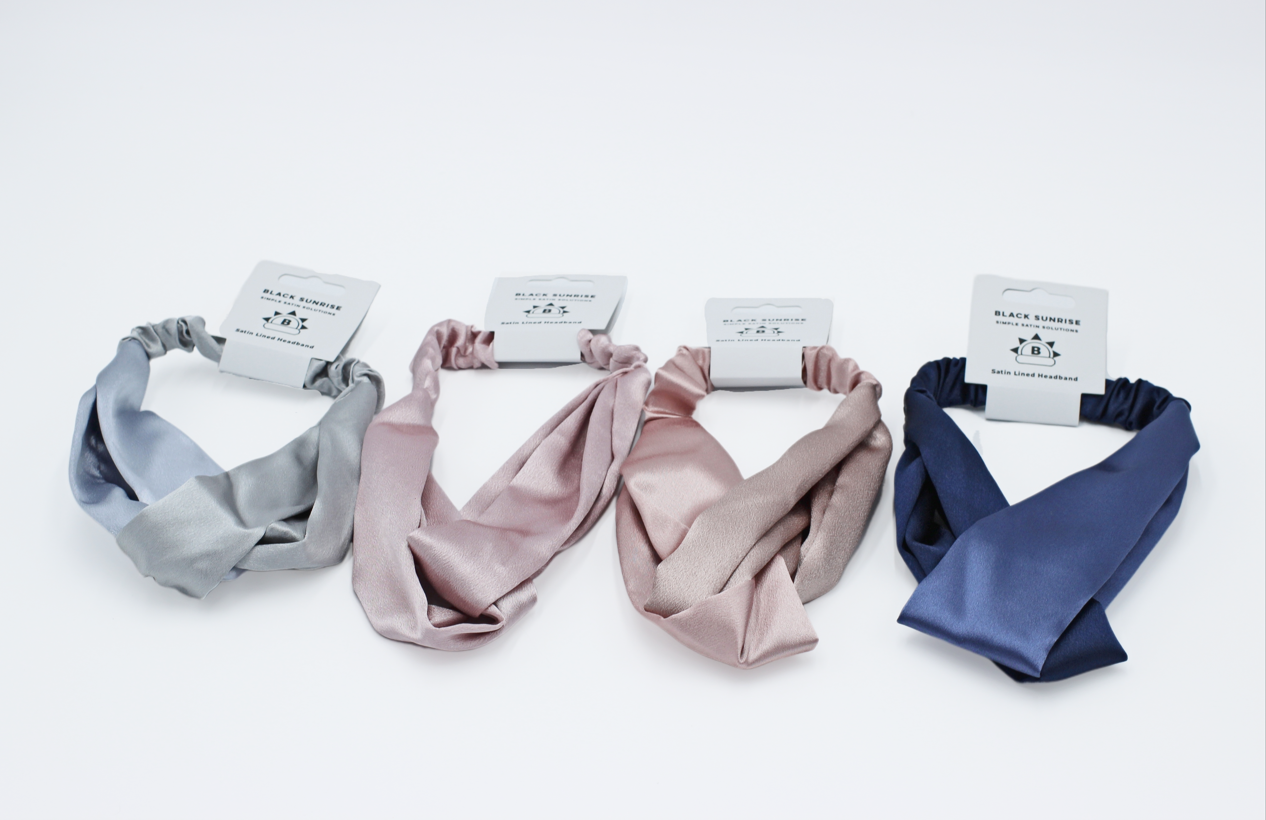 Black Sunrise – wholesale Fashion headband – women's – Satin Lux Cross Headband8