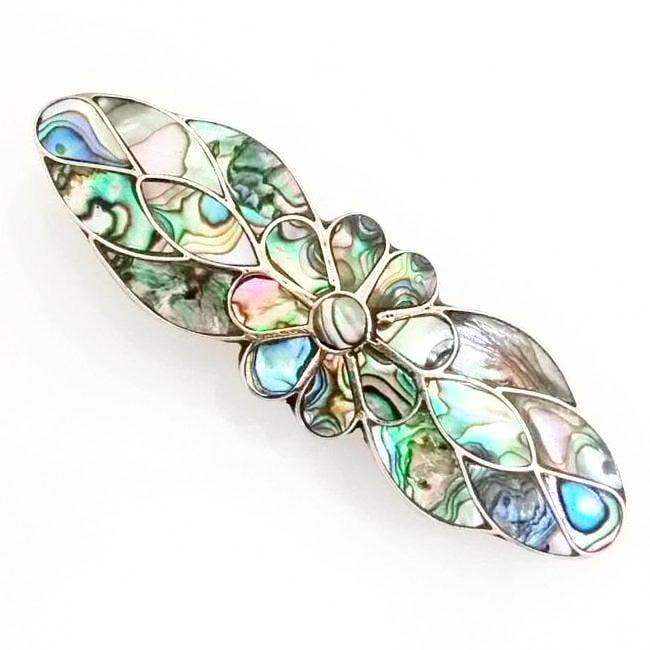 Costello International - Wholesale Barrette - Women's - Blue Pacific Abalone & Mother-of-Pearl Hair Clip Barrettes12