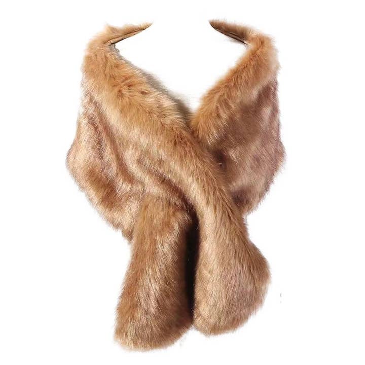 Diacly - Wholesale Fur/Faux Fur Coat - Women's - Over Size Faux Felt Fur Insert Shawl Wrap
