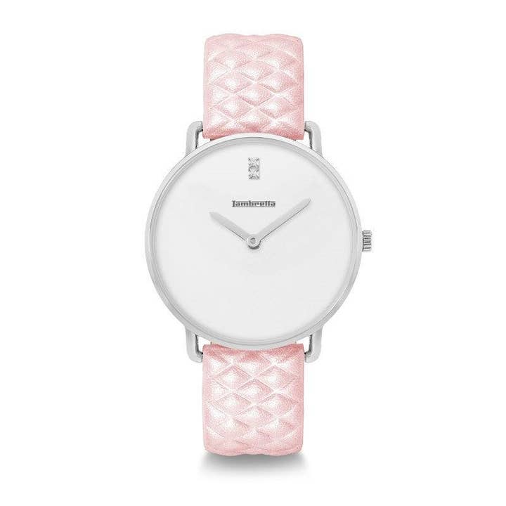 Giulia 34 Uno Matelassé Argenté Rose pour la vente par Lambretta Watches