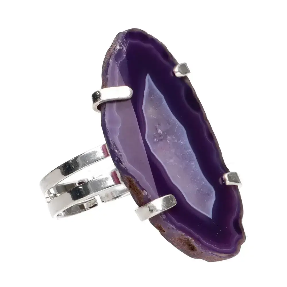 Vives de la Cortada S.L - Wholesale Cocktail/Statement Ring - BP Dyed Lilac Agate Ring1