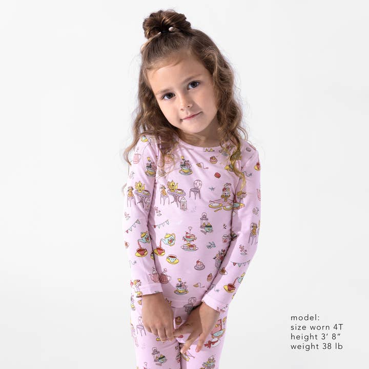 Tea Party Bamboo Kids Pajamas for wholesale by Bellabu Bear