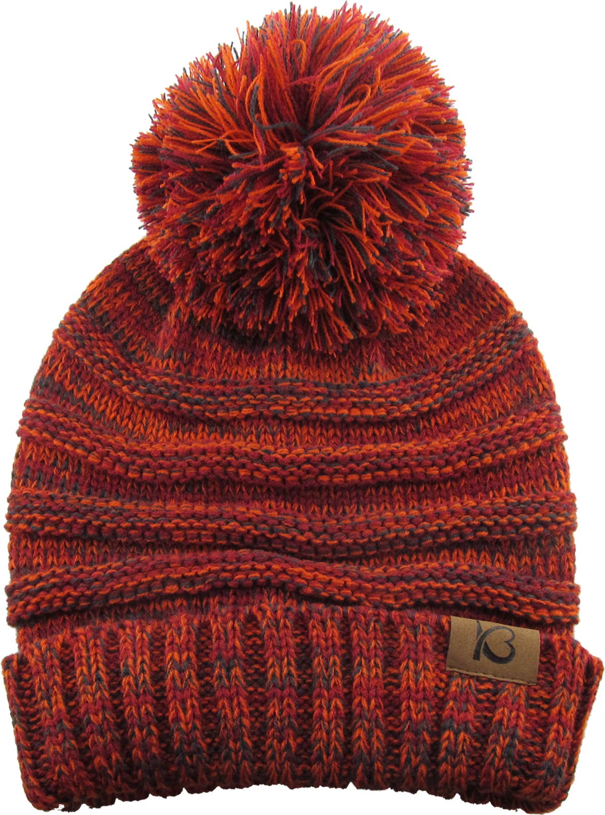 KBETHOS – Großhandel Beanie – Damen – Chunk Pom Pom Grobstrick-Mütze mit Zopfmuster und Rippenstrick19