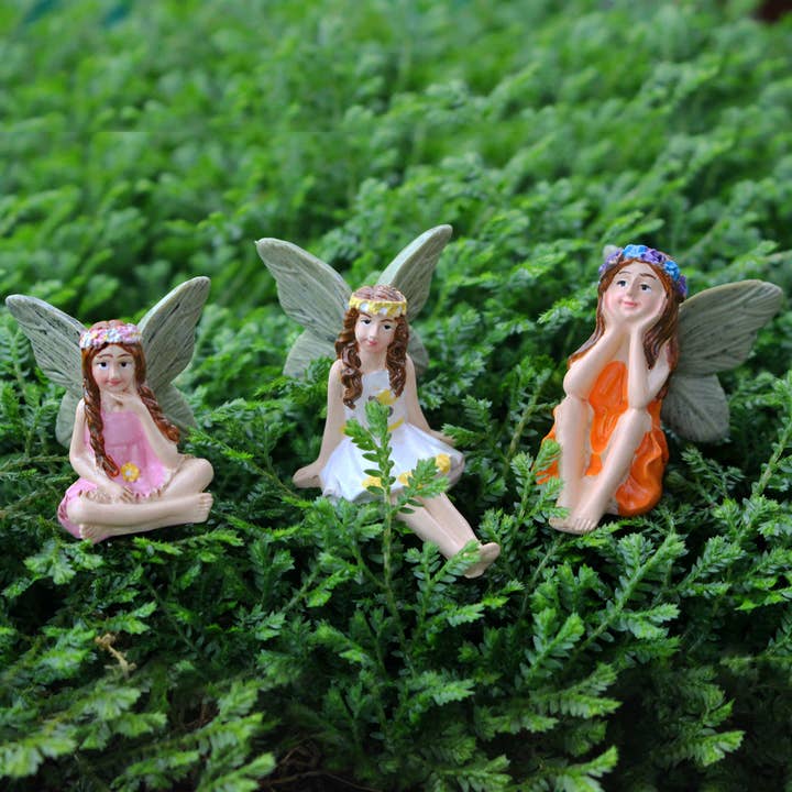 Vagabond Vintage - Wholesale Decorative Figurine - Miniature Fairy Garden Figurines Set3
