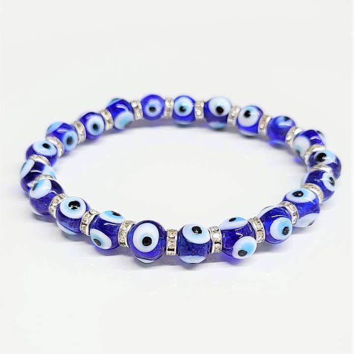 The Healing Sanctuary - Wholesale Beaded Bracelet - Evil Eye Beaded Bracelet 8mm1