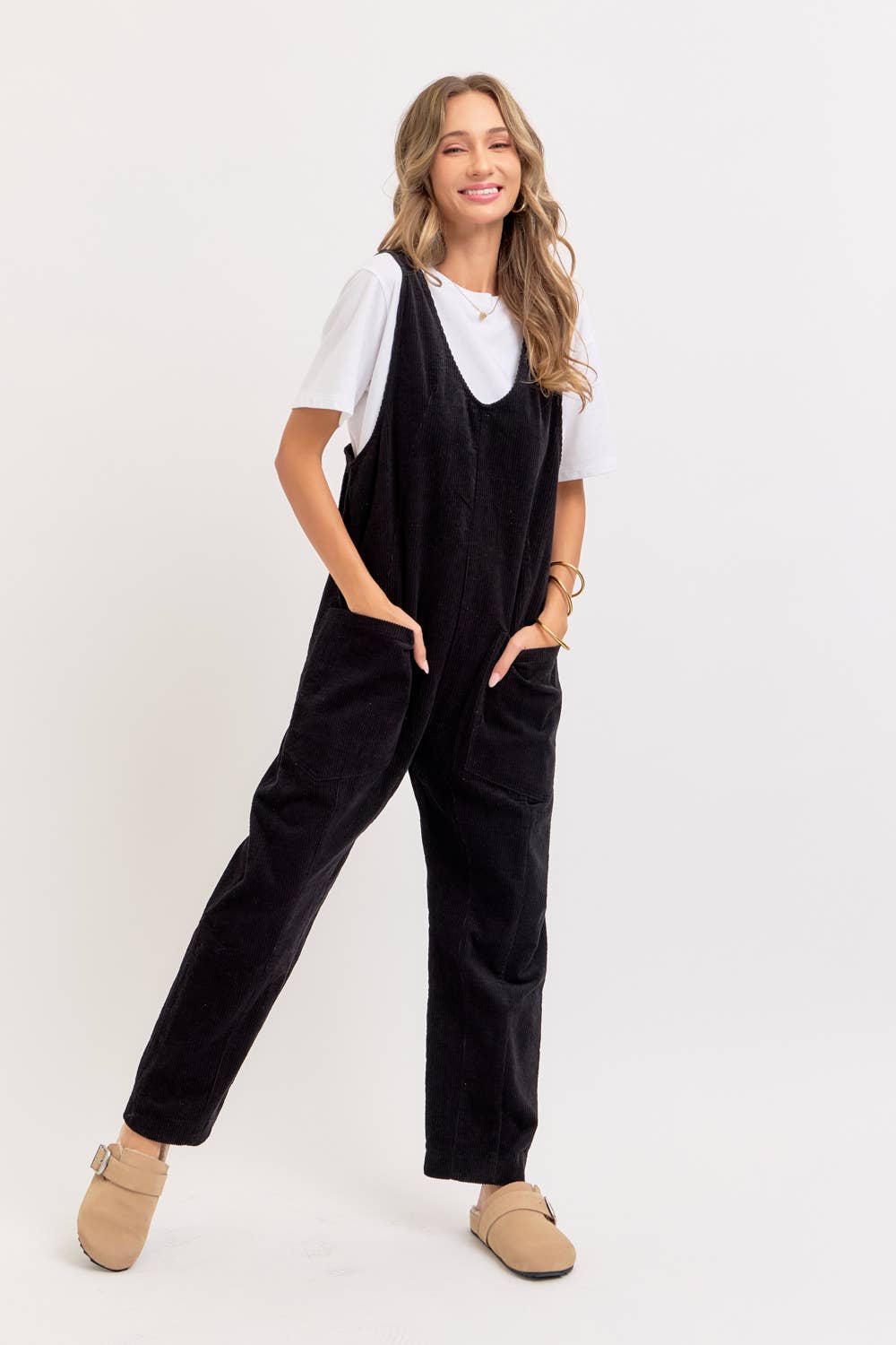Sweet Lovely by Jen - Wholesale Overalls - Women's - PULL-ON-STYLE CORDUROY OVERALL JUMPSUIT36