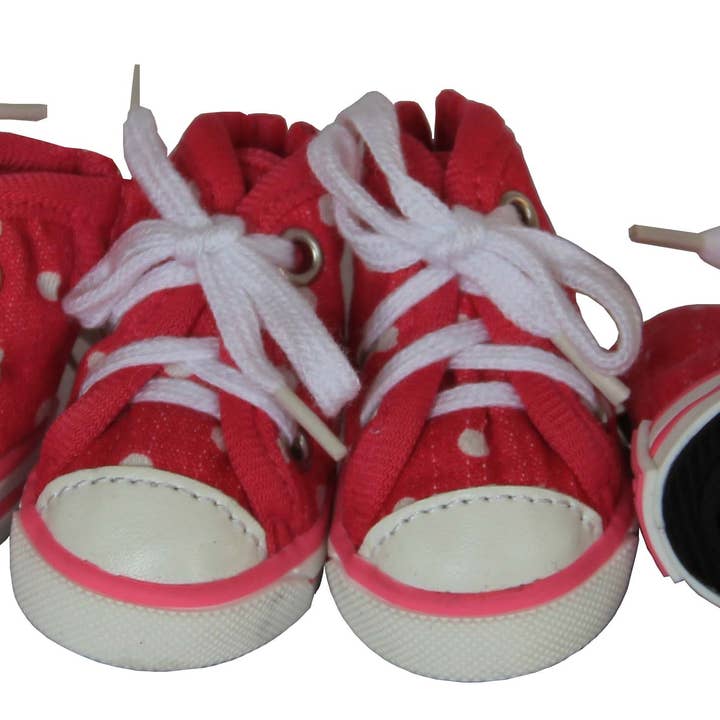 Pet Life - Wholesale Pet Boots - Dog - Extreme-Skater Canvas Casual Grip Pet Sneaker Shoes Set Of 42