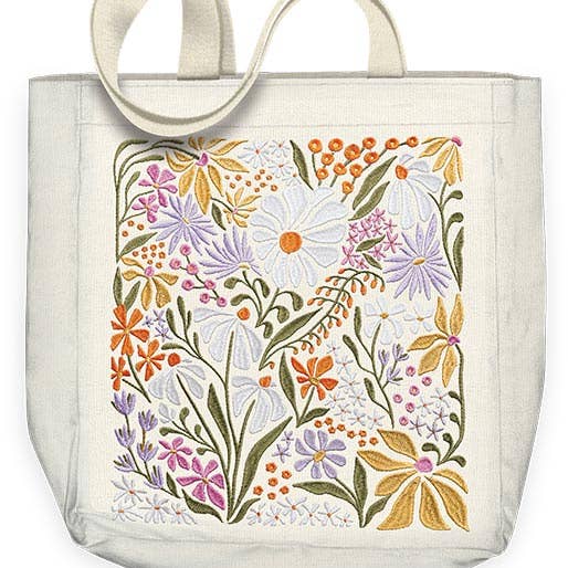 Tote Bag Flower Market Wildflowers for wholesale by Lady Jayne