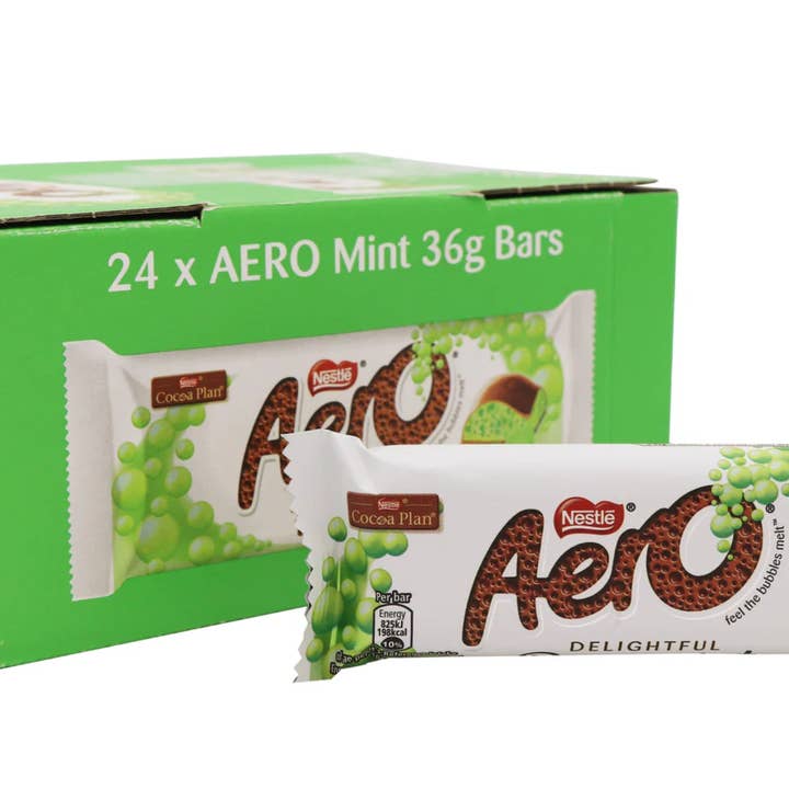 Nestle Mint Aero UK Import 1 x 24 x 36g for wholesale by britsrus
