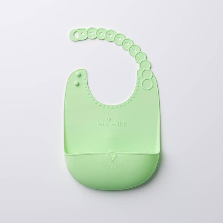 Miniware – wholesale Bib – Baby – Roll & Lock Silicone Bib Key Lime