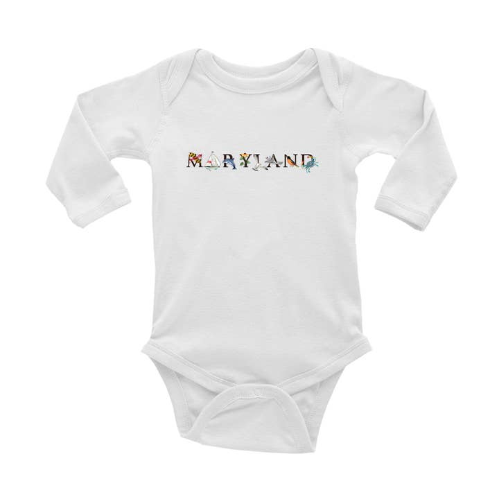maryland 2025 baby snap up long sleeve for wholesale by Tina Labadini Designs