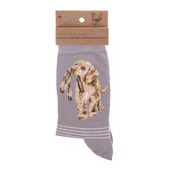GOLDEN RETRIEVER BAMBOO SOCKS 'HOPEFUL' | EXTRA SOFT for wholesale by Zenteia
