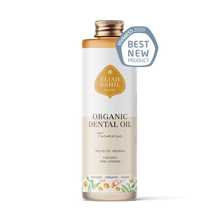 Huile dentaire biologique Curcuma 100ml pour la vente par Eliah Sahil Organic Care USA