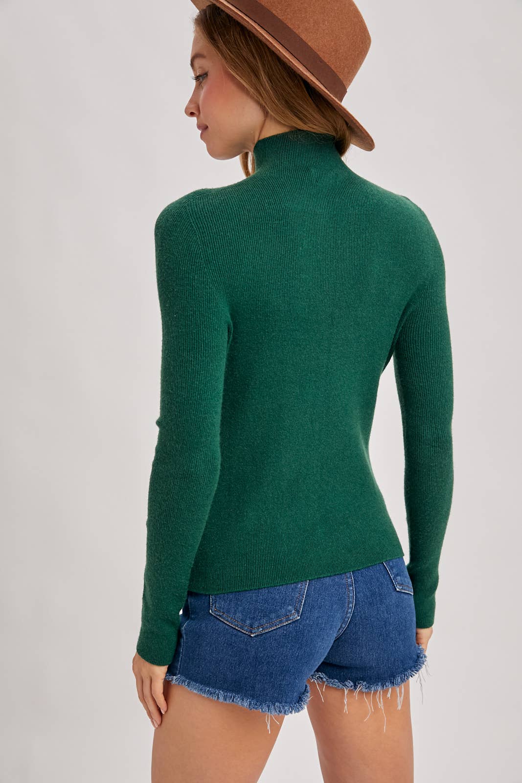 Bluivy - Wholesale Knit Sweater - Women's - WHOLEGARMENT MOCK NECK RIBBED KNIT SWEATER19