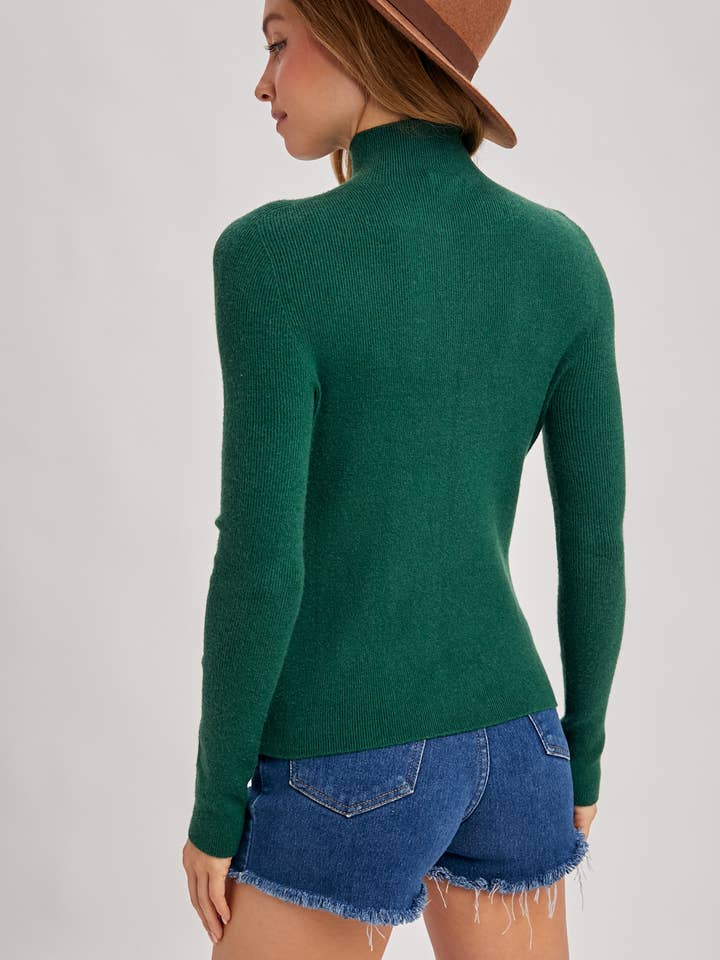 Bluivy - Wholesale Knit Sweater - Women's - WHOLEGARMENT MOCK NECK RIBBED KNIT SWEATER19
