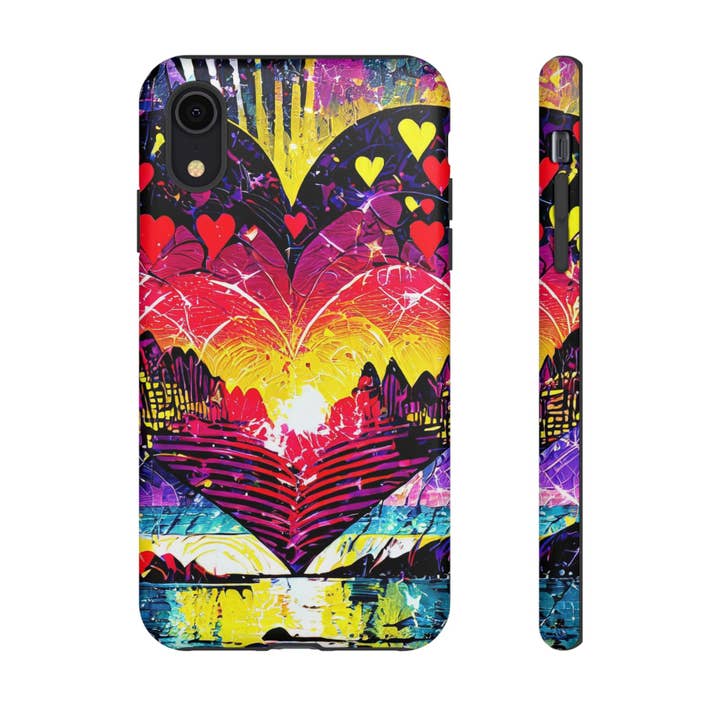 Studio 653 Clothing Co - Wholesale Phone Case - Women's - Vibrant Heart Sunset Tough Phone Case93