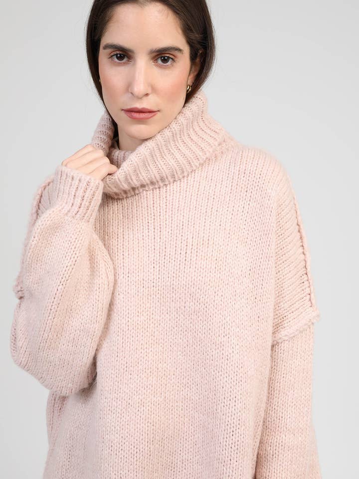 An'ge - Wholesale Knit Sweater - Women's - PULL LEJOKO powder1