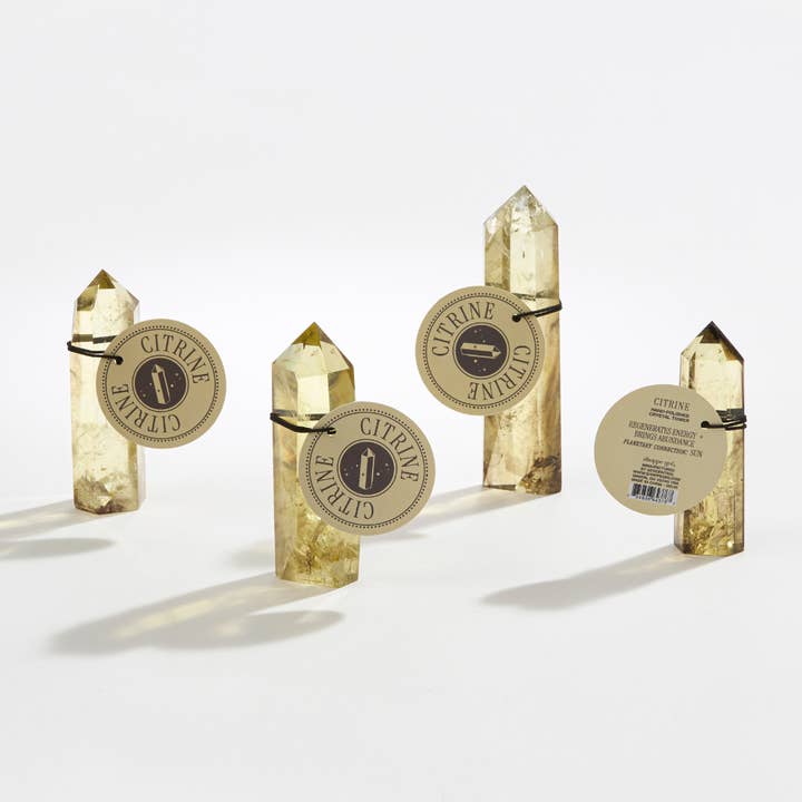 GeoCentral - Wholesale Spiritual Stone/Crystal - Citrine Crystal Tower – Hand Carved, Polished Points1