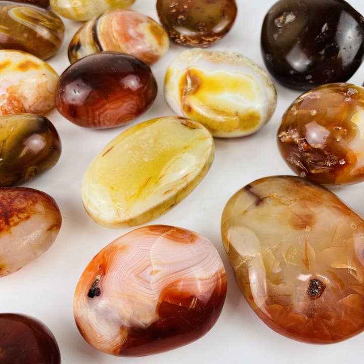 Rock Paradise - Wholesale Spiritual Stone/Crystal - Crystal Carnelian Tumbled Stone - Palm Stones2