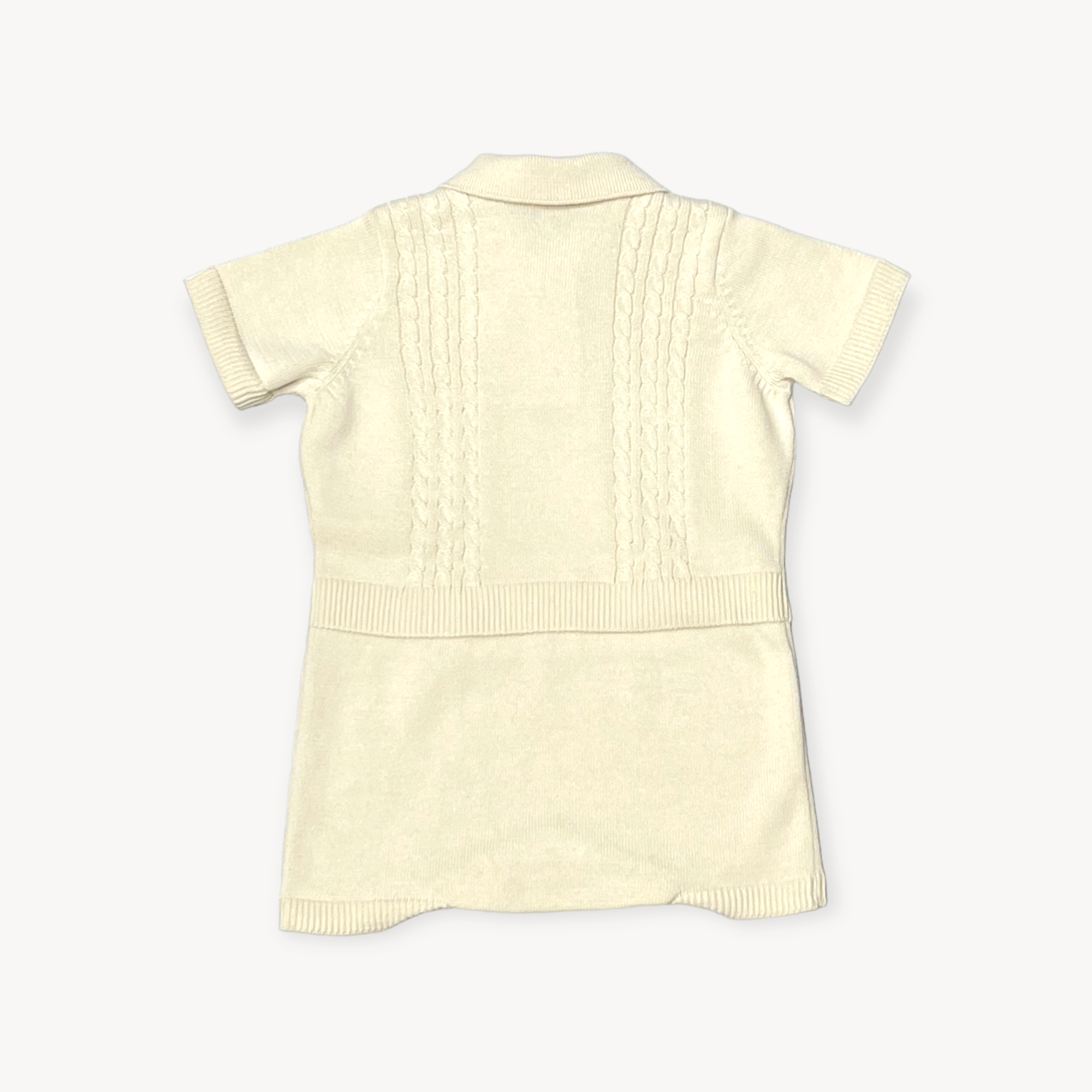 Viverano Organics – wholesale Bodysuit (non-footed) – Baby – Milan Collar & Cable Knit Baby Bodysuit (Organic)6