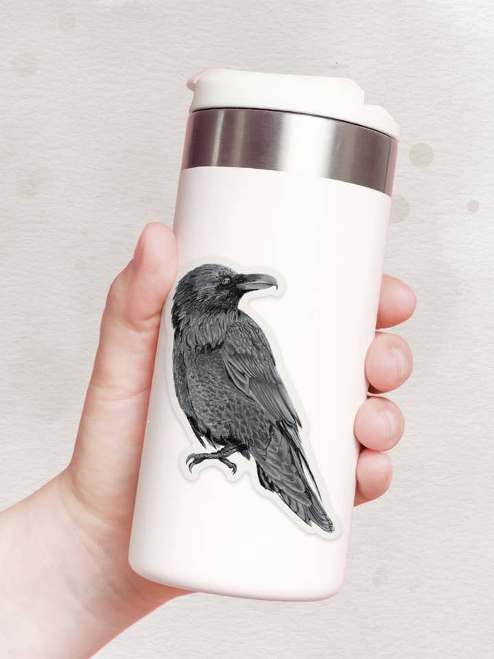 Raven Sticker - Dishwasher Safe for wholesale by Pen On Paper Co