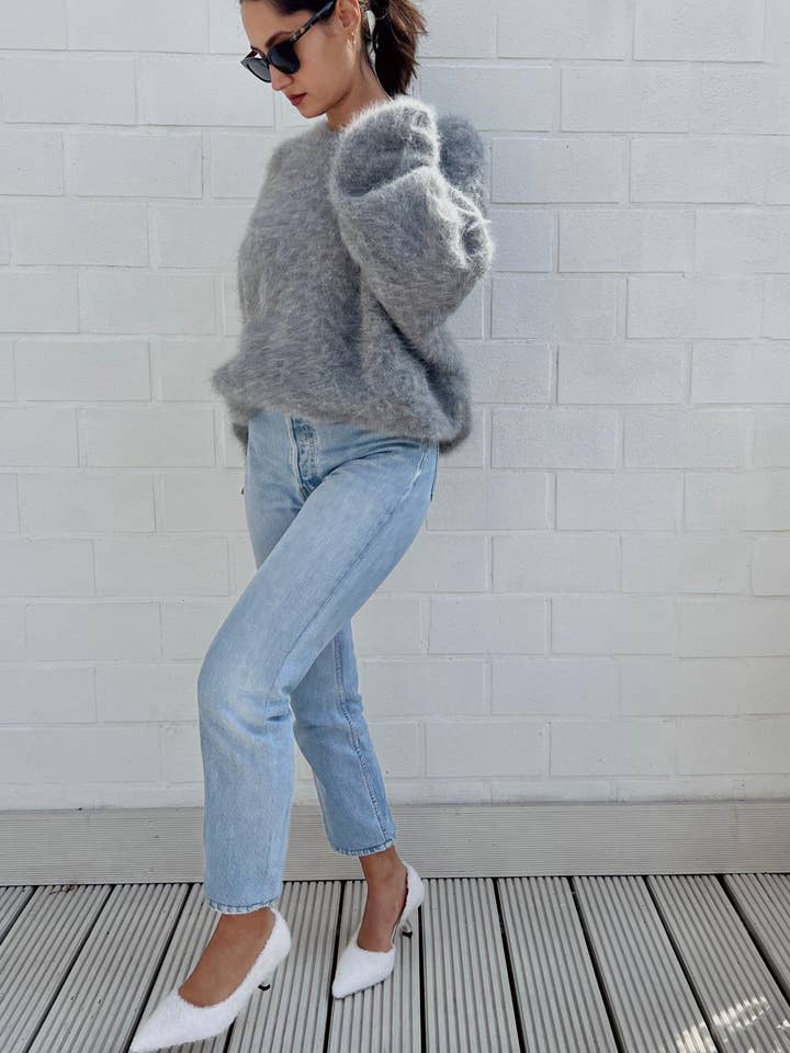 ROSYLEIA - Wholesale Tunic Sweater - Women's - Oversized Alpaca Wool Sweater8